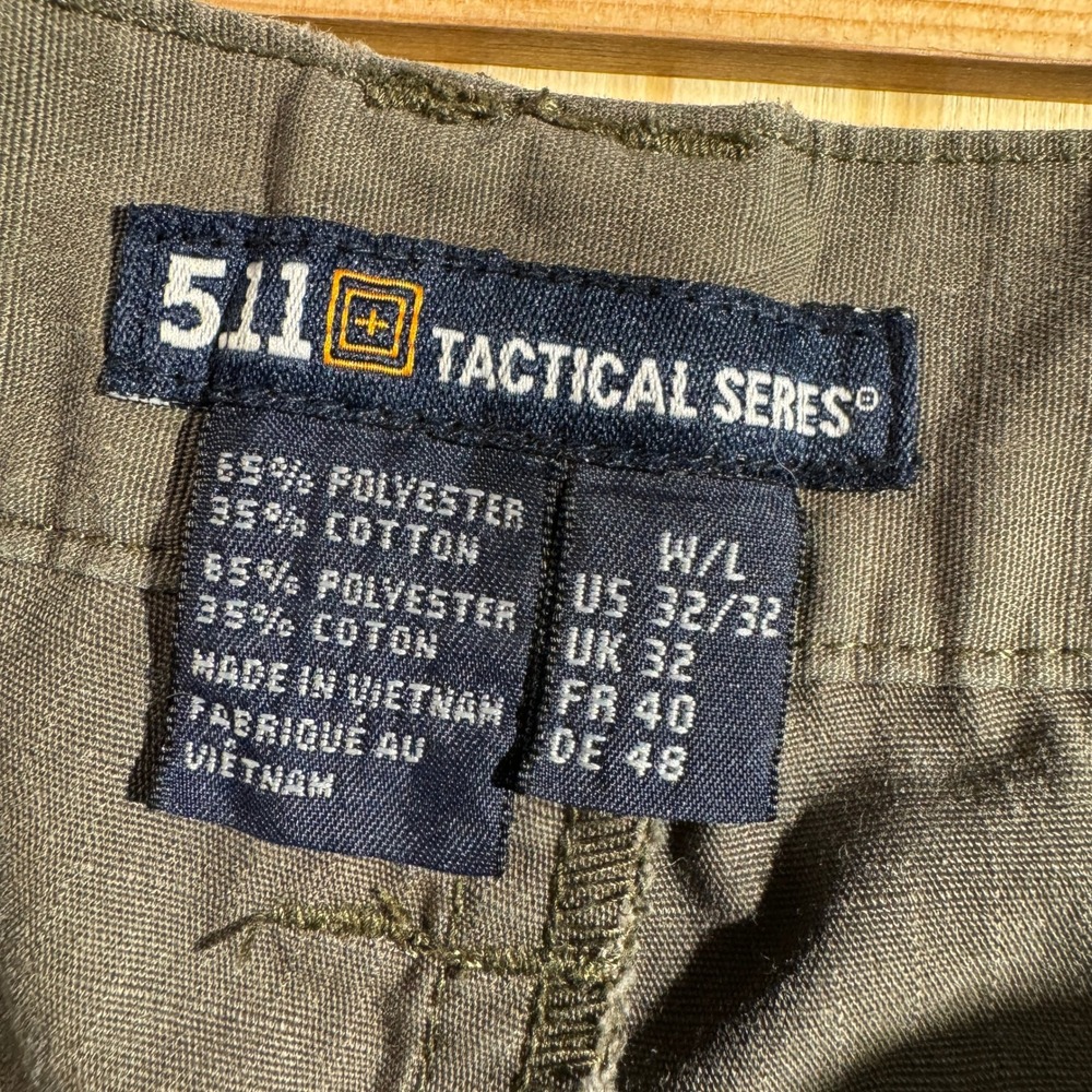 5.11 Tactical Mens Taclite Pro Cargo Pants Tundra Green Utility Workwear Size 32 - Picture 5 of 6